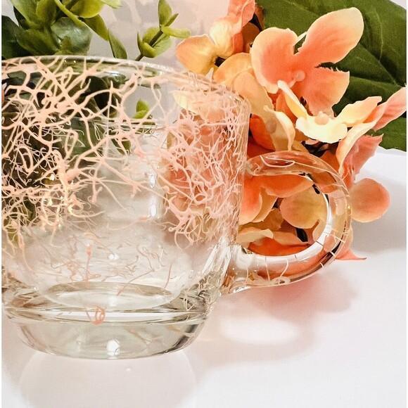 Vintage Hazel Atlas Gay Fad Studio Pink Splatter Paint Veiling Art Glass Creamer - Picture 2 of 7